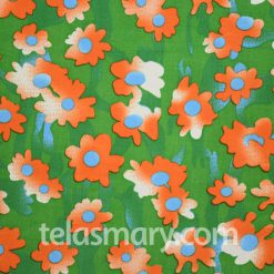 Fibrana Estampada margaritas naranjas