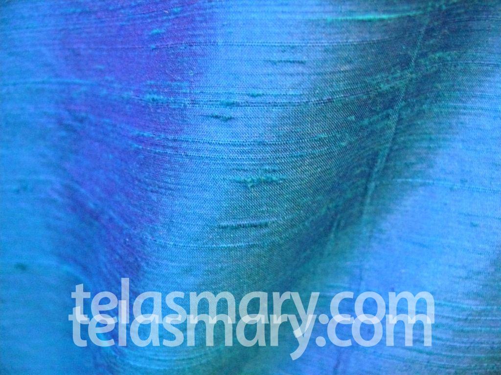 Shantung seda azul francia | Telasmary