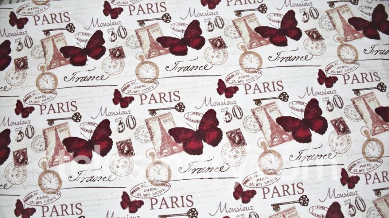 Panama Estampado Mariposas Bordo