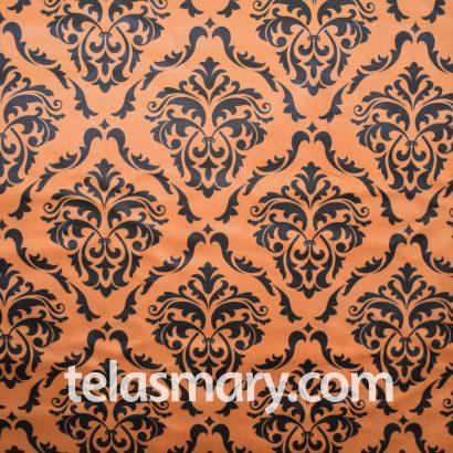 Gamuza Tapicera Estampada Damasco Naranja Gamuza Tapicera Estampada Damasco - Imagen 1