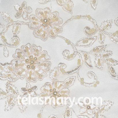 7545 Natural Tul Bordado 7545 - Imagen 1